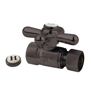 Vintage CC43255X 1/2-Inch Sweat x 3/8-Inch OD Comp Quarter-Turn Straight Stop Valve, Oil Rubbed Bronze