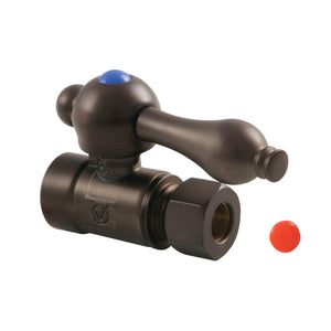 Vintage CC43255 1/2-Inch Sweat x 3/8-Inch OD Comp Quarter-Turn Straight Stop Valve, Oil Rubbed Bronze
