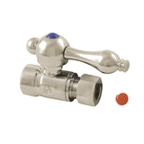Vintage CC43258 1/2-Inch Sweat x 3/8-Inch OD Comp Quarter-Turn Straight Stop Valve, Brushed Nickel