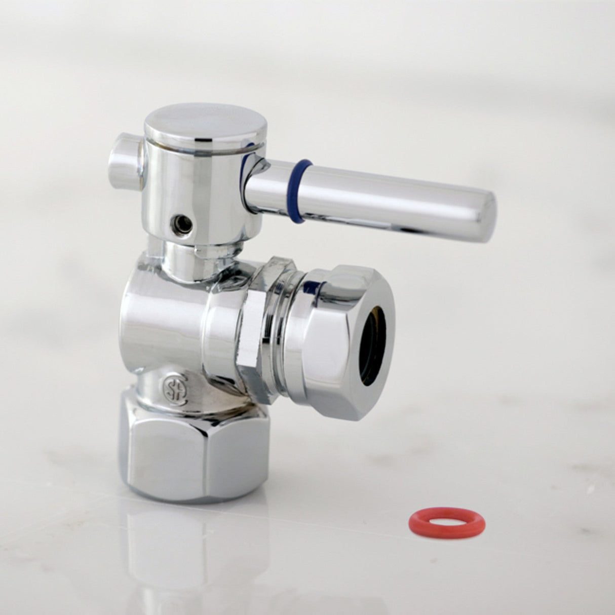 Concord CC44101DL 1/2-Inch FIP x 1/2 or 7/16-Inch Slip Joint Quarter-Turn Angle Stop Valve, Polished Chrome