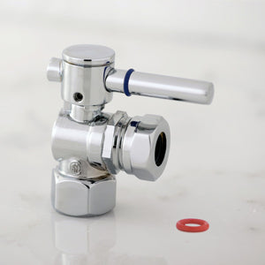 Concord CC44101DL 1/2-Inch FIP x 1/2 or 7/16-Inch Slip Joint Quarter-Turn Angle Stop Valve, Polished Chrome