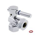 Concord CC44101DL 1/2-Inch FIP x 1/2 or 7/16-Inch Slip Joint Quarter-Turn Angle Stop Valve, Polished Chrome