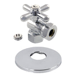 CC44101XK 1/2-Inch FIP x 1/2 or 7/16-Inch Slip Joint Quarter-Turn Angle Stop Valve with Flange, Polished Chrome