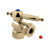 Vintage CC44102TL 1/2-Inch FIP x 1/2 or 7/16-Inch Slip Joint Quarter-Turn Angle Stop Valve, Polished Brass