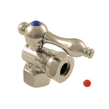 Vintage CC44108 1/2-Inch FIP x 1/2 or 7/16-Inch Slip Joint Quarter-Turn Angle Stop Valve, Brushed Nickel
