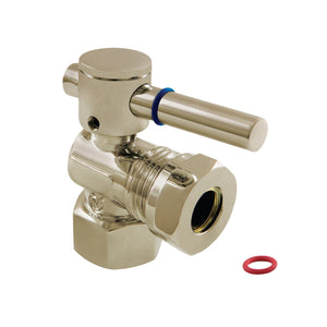 Concord CC44108DL 1/2-Inch FIP x 1/2 or 7/16-Inch Slip Joint Quarter-Turn Angle Stop Valve, Brushed Nickel