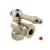 Vintage CC44108KL 1/2-Inch FIP x 1/2 or 7/16-Inch Slip Joint Quarter-Turn Angle Stop Valve, Brushed Nickel