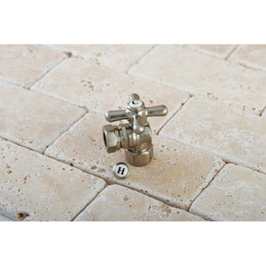 Vintage CC44108X 1/2-Inch FIP x 1/2 or 7/16-Inch Slip Joint Quarter-Turn Angle Stop Valve, Brushed Nickel