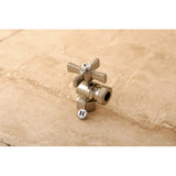 Millennium CC44108ZX 1/2-Inch FIP x 1/2 or 7/16-Inch Slip Joint Quarter-Turn Angle Stop Valve, Brushed Nickel