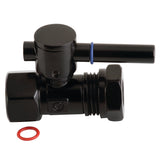 Concord CC44150DL 1/2-Inch FIP x 1/2 or 7/16-Inch Slip Joint Quarter-Turn Straight Stop Valve, Matte Black