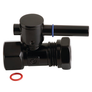 Concord CC44150DL 1/2-Inch FIP x 1/2 or 7/16-Inch Slip Joint Quarter-Turn Straight Stop Valve, Matte Black
