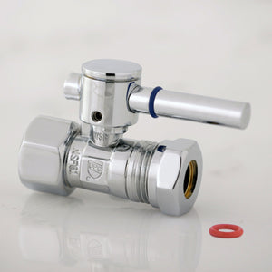 Concord CC44151DL 1/2-Inch FIP x 1/2 or 7/16-Inch Slip Joint Quarter-Turn Straight Stop Valve, Polished Chrome