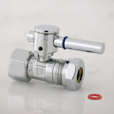 Concord CC44151DL 1/2-Inch FIP x 1/2 or 7/16-Inch Slip Joint Quarter-Turn Straight Stop Valve, Polished Chrome