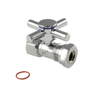 Concord CC44151DX 1/2-Inch FIP x 1/2 or 7/16-Inch Slip Joint Quarter-Turn Straight Stop Valve, Polished Chrome