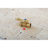 Vintage CC44152 1/2-Inch FIP x 1/2 or 7/16-Inch Slip Joint Quarter-Turn Straight Stop Valve, Polished Brass