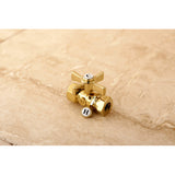 Millennium CC44152ZX 1/2-Inch FIP x 1/2 or 7/16-Inch Slip Joint Quarter-Turn Straight Stop Valve, Polished Brass