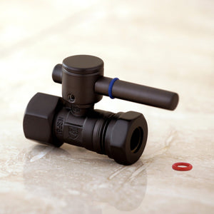 Concord CC44155DL 1/2-Inch FIP x 1/2 or 7/16-Inch Slip Joint Quarter-Turn Straight Stop Valve, Oil Rubbed Bronze