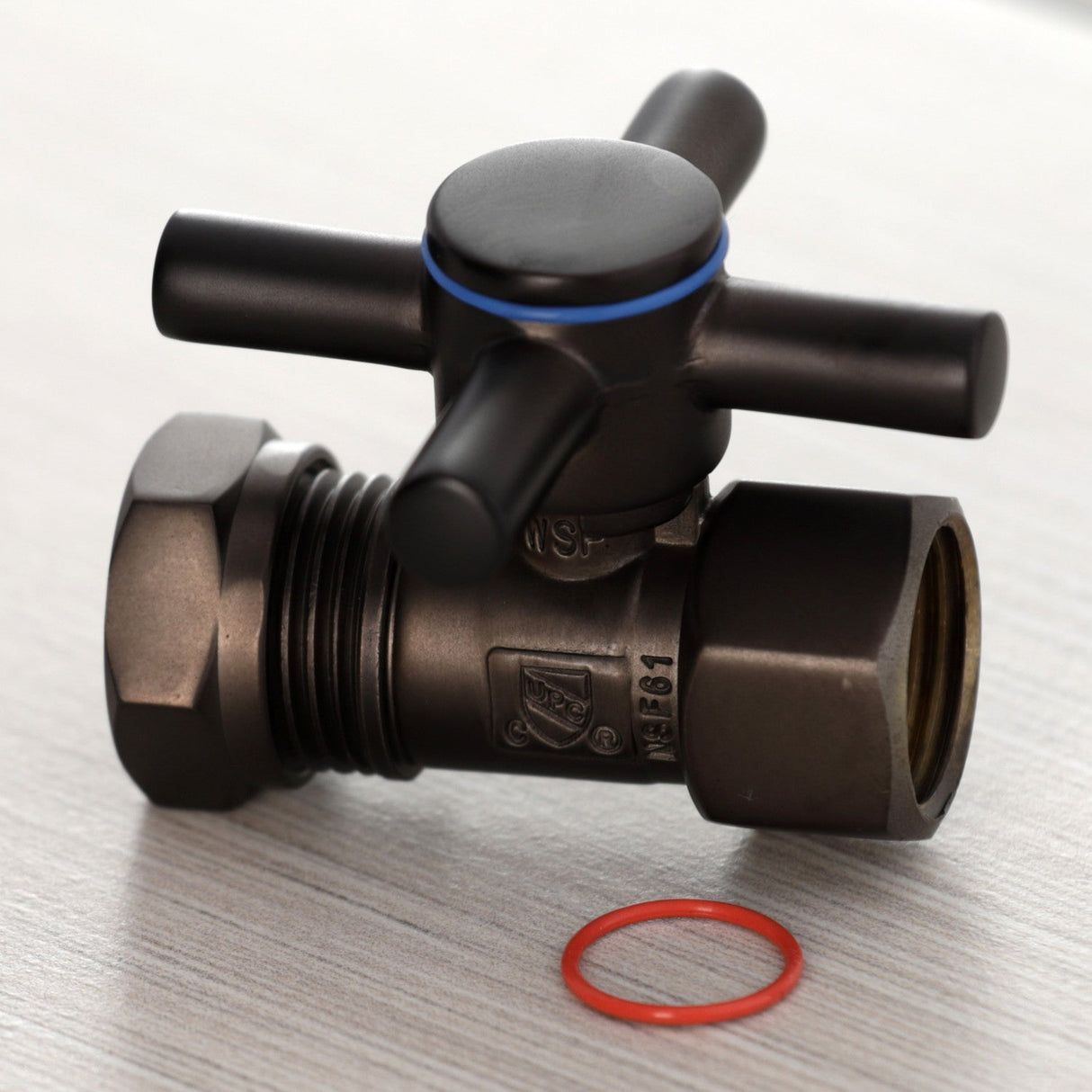 Concord CC44155DX 1/2-Inch FIP x 1/2 or 7/16-Inch Slip Joint Quarter-Turn Straight Stop Valve, Oil Rubbed Bronze