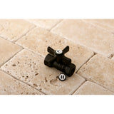 Millennium CC44155ZX 1/2-Inch FIP x 1/2 or 7/16-Inch Slip Joint Quarter-Turn Straight Stop Valve, Oil Rubbed Bronze