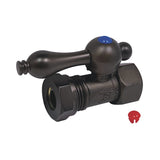 Vintage CC44155 1/2-Inch FIP x 1/2 or 7/16-Inch Slip Joint Quarter-Turn Straight Stop Valve, Oil Rubbed Bronze