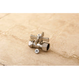 Millennium CC44158ZX 1/2-Inch FIP x 1/2 or 7/16-Inch Slip Joint Quarter-Turn Straight Stop Valve, Brushed Nickel