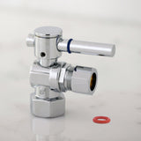 Fauceture CC44401DL 1/2-Inch FIP x 1/2-Inch OD Comp Quarter-Turn Angle Stop Valve, Polished Chrome