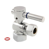 Fauceture CC44401DL 1/2-Inch FIP x 1/2-Inch OD Comp Quarter-Turn Angle Stop Valve, Polished Chrome