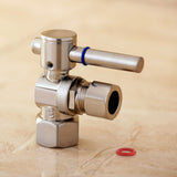 Fauceture CC44408DL 1/2-Inch FIP x 1/2-Inch OD Comp Quarter-Turn Angle Stop Valve, Brushed Nickel