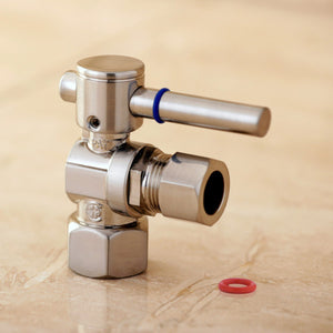 Fauceture CC44408DL 1/2-Inch FIP x 1/2-Inch OD Comp Quarter-Turn Angle Stop Valve, Brushed Nickel