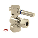 Fauceture CC44408DL 1/2-Inch FIP x 1/2-Inch OD Comp Quarter-Turn Angle Stop Valve, Brushed Nickel