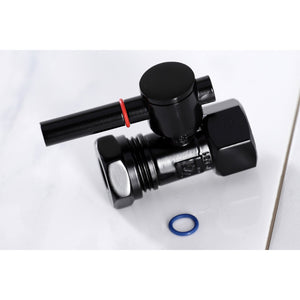 Concord CC44450DL 5/8-Inch OD Comp x 1/2-Inch OD Comp Quarter-Turn Straight Stop Valve, Matte Black
