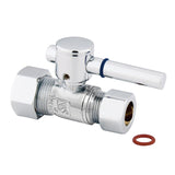Concord CC44451DL 5/8-Inch OD Comp x 1/2-Inch OD Comp Quarter-Turn Straight Stop Valve, Polished Chrome