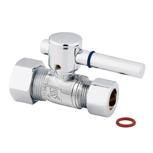 Concord CC44451DL 5/8-Inch OD Comp x 1/2-Inch OD Comp Quarter-Turn Straight Stop Valve, Polished Chrome