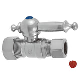 Vintage CC44451TL 5/8-Inch OD Comp x 1/2-Inch OD Comp Quarter-Turn Straight Stop Valve, Polished Chrome