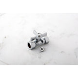Millennium CC44451ZX 5/8-Inch OD Comp x 1/2-Inch OD Comp Quarter-Turn Straight Stop Valve, Polished Chrome