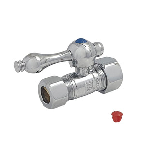 Vintage CC44451 5/8-Inch OD Comp x 1/2-Inch OD Comp Quarter-Turn Straight Stop Valve, Polished Chrome