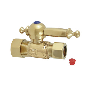 Vintage CC44452TL 5/8-Inch OD Comp x 1/2-Inch OD Comp Quarter-Turn Straight Stop Valve, Polished Brass