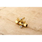 Millennium CC44452ZX 5/8-Inch OD Comp x 1/2-Inch OD Comp Quarter-Turn Straight Stop Valve, Polished Brass
