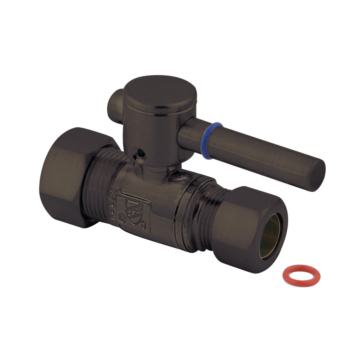 Concord CC44455DL 5/8-Inch OD Comp x 1/2-Inch OD Comp Quarter-Turn Straight Stop Valve, Oil Rubbed Bronze