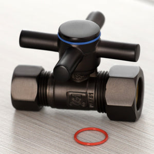 Concord CC44455DX 5/8-Inch OD Comp x 1/2-Inch OD Comp Quarter-Turn Straight Stop Valve, Oil Rubbed Bronze