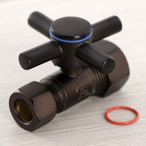 Concord CC44455DX 5/8-Inch OD Comp x 1/2-Inch OD Comp Quarter-Turn Straight Stop Valve, Oil Rubbed Bronze
