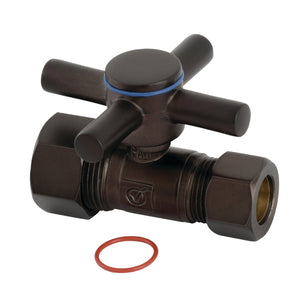 Concord CC44455DX 5/8-Inch OD Comp x 1/2-Inch OD Comp Quarter-Turn Straight Stop Valve, Oil Rubbed Bronze