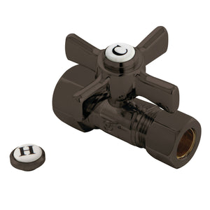 Millennium CC44455ZX 5/8-Inch OD Comp x 1/2-Inch OD Comp Quarter-Turn Straight Stop Valve, Oil Rubbed Bronze
