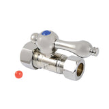 Vintage CC44456 5/8-Inch OD Comp x 1/2-Inch OD Comp Quarter-Turn Straight Stop Valve, Polished Nickel