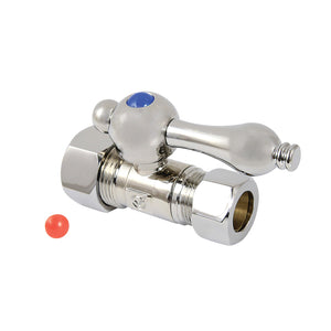 Vintage CC44456 5/8-Inch OD Comp x 1/2-Inch OD Comp Quarter-Turn Straight Stop Valve, Polished Nickel