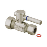Concord CC44458DL 5/8-Inch OD Comp x 1/2-Inch OD Comp Quarter-Turn Straight Stop Valve, Brushed Nickel