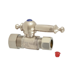 Vintage CC44458TL 5/8-Inch OD Comp x 1/2-Inch OD Comp Quarter-Turn Straight Stop Valve, Brushed Nickel