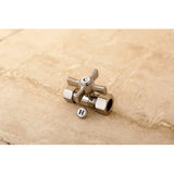 Millennium CC44458ZX 5/8-Inch OD Comp x 1/2-Inch OD Comp Quarter-Turn Straight Stop Valve, Brushed Nickel
