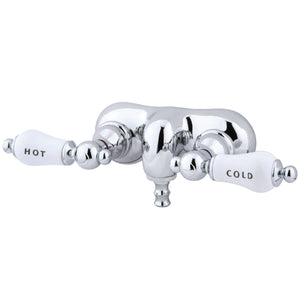 Vintage CC44T1 Two-Handle 2-Hole Tub Wall Mount Clawfoot Tub Faucet, Polished Chrome