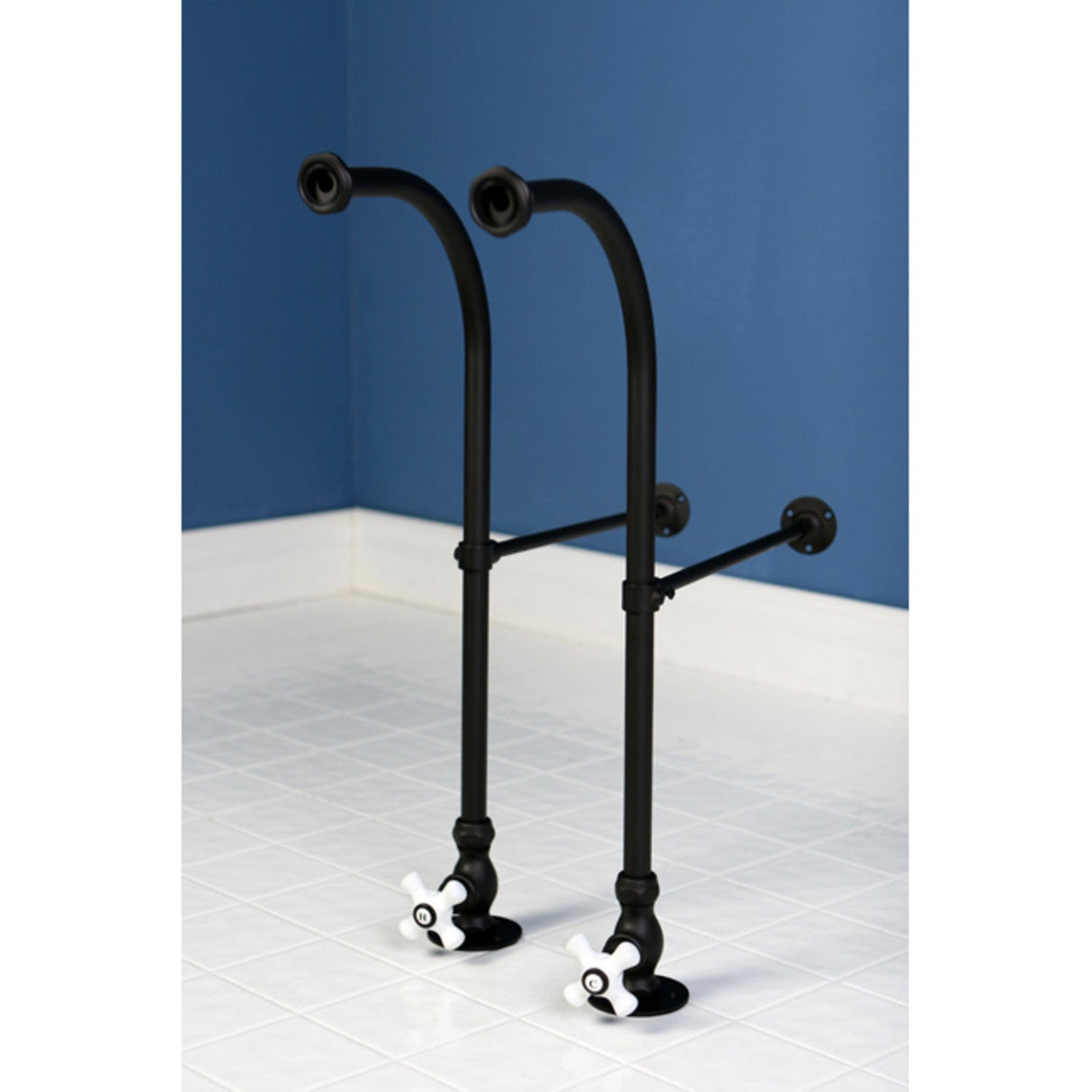 Vintage CC455CX Rigid Freestand Supplies with Stops and Cross Handles, Oil Rubbed Bronze